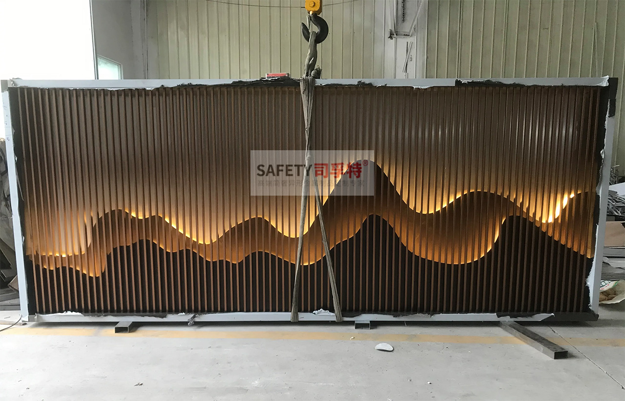 金屬山水屏風(fēng)隔斷：新中式古典風(fēng)，精致優(yōu)雅，輕奢舒適(圖2)