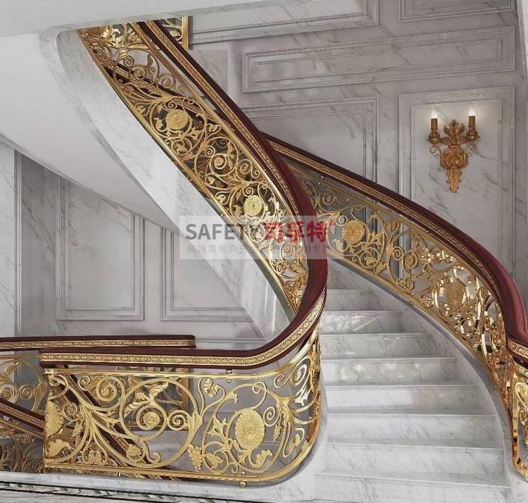 銅藝雕刻欄桿扶手，輕奢時(shí)尚，溫馨典雅(圖2)