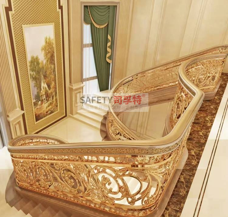 銅藝雕刻欄桿扶手，輕奢時(shí)尚，溫馨典雅(圖3)