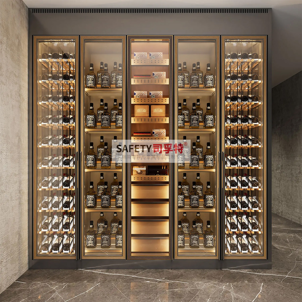 不銹鋼酒柜款式多樣，美觀時(shí)尚，經(jīng)久耐用(圖1)