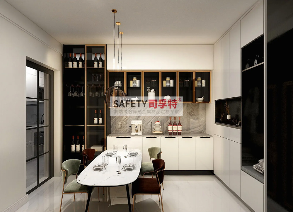 酒柜放到哪里合適？什么酒柜顯得高檔？【不銹鋼酒柜(圖3)