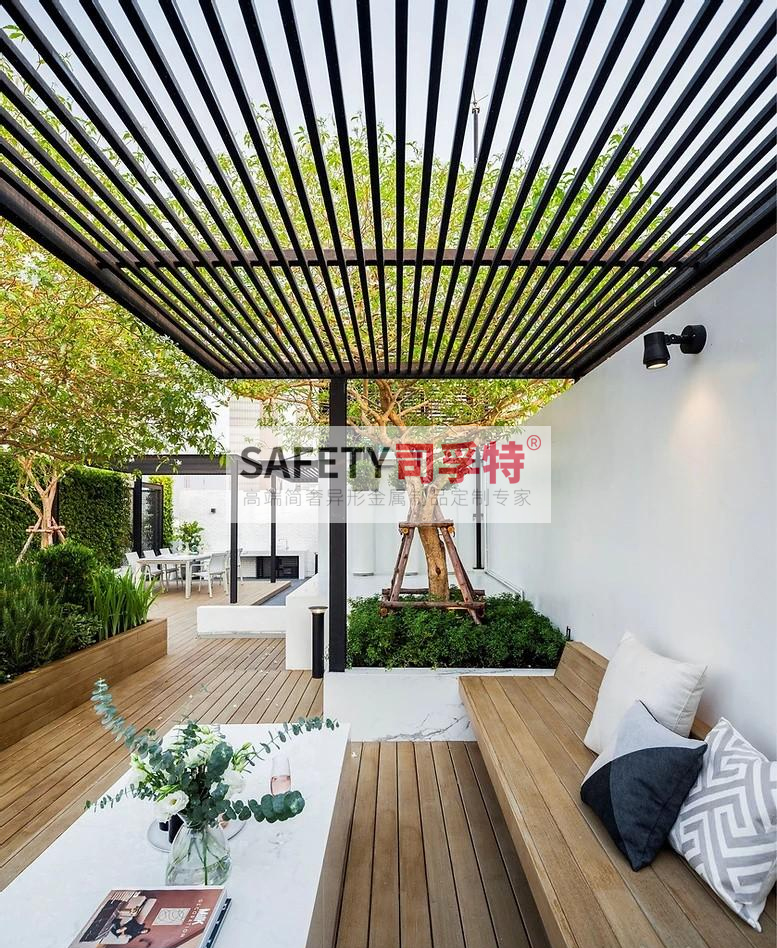 庭院景觀設(shè)計(jì):精制不銹鋼(鋁藝)涼亭搭配智能遮陽(yáng)(圖15) 庭院景觀設(shè)計(jì):精制不銹鋼(鋁藝)涼亭搭配智能遮陽(yáng)(圖15)