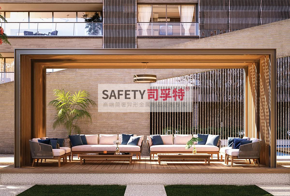 庭院景觀設(shè)計(jì):精制不銹鋼(鋁藝)涼亭搭配智能遮陽(yáng)(圖3) 庭院景觀設(shè)計(jì):精制不銹鋼(鋁藝)涼亭搭配智能遮陽(yáng)(圖3)