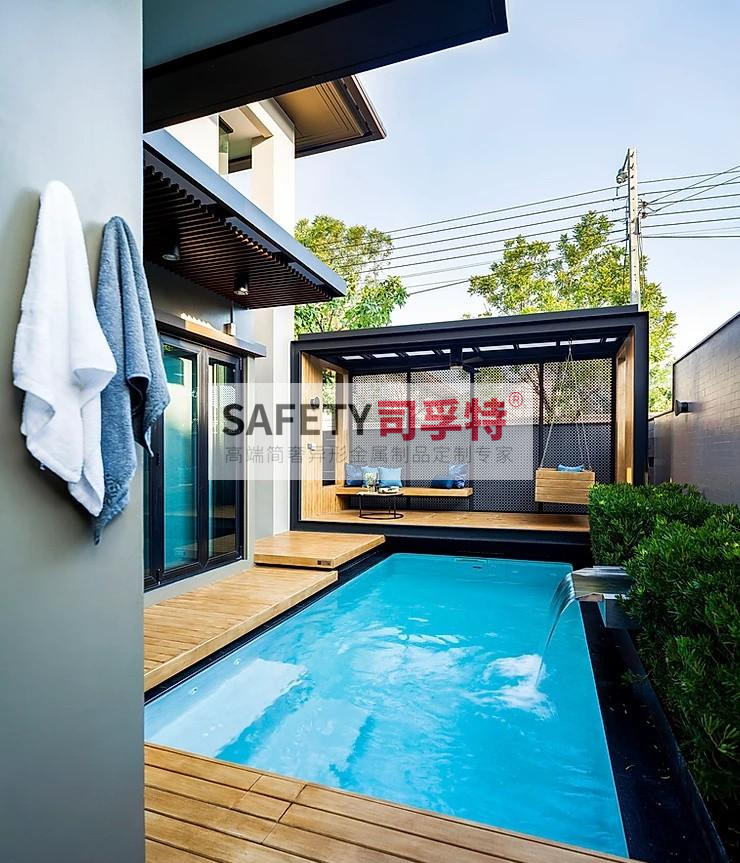 庭院景觀設(shè)計(jì):精制不銹鋼(鋁藝)涼亭搭配智能遮陽(yáng)(圖8) 庭院景觀設(shè)計(jì):精制不銹鋼(鋁藝)涼亭搭配智能遮陽(yáng)(圖8)