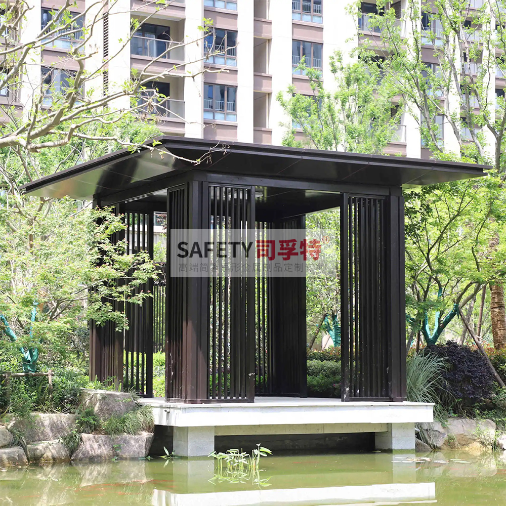 精制不銹鋼涼亭逐漸代替木質(zhì)涼亭，精制不銹鋼涼亭有哪些優(yōu)勢(shì)(圖1)